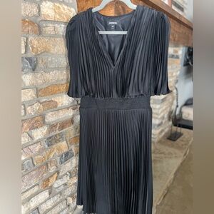 Pleated black dress from Express